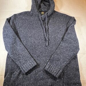 Soft Cloth Hoodie Sweater in Tweed Jersey Merino Alpaca blend.